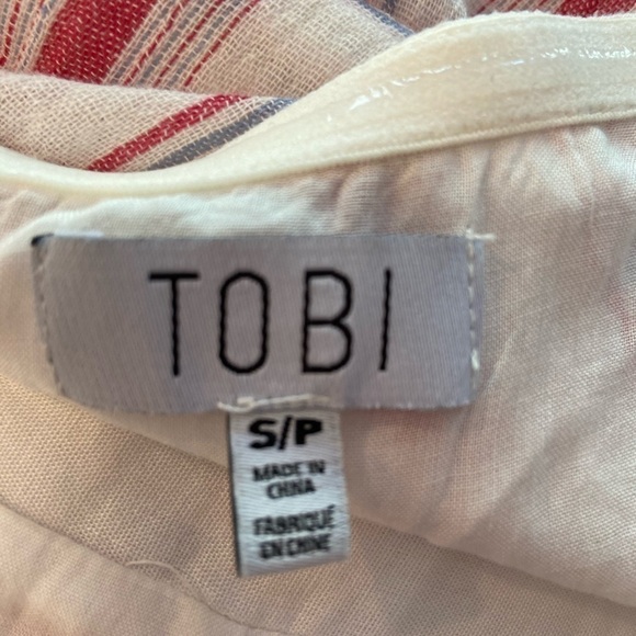 TOBI Carie Stripe Strapless Jumpsuit S/P - Picture 9 of 9